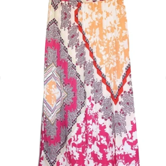 Chico's Long Maxi Skirt Long Skirt sz 0 Small Women Colorful Spring print - Picture 3 of 9